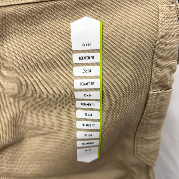 Duluth Trading Mens Fire Hose Relexed Fit Cargo Work Pants 35 x 34 Desert Khaki - Picture 8 of 10